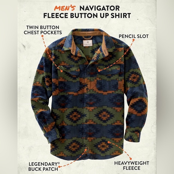 Legendary Whitetail Men’s Fleece size Large - Picture 3 of 8